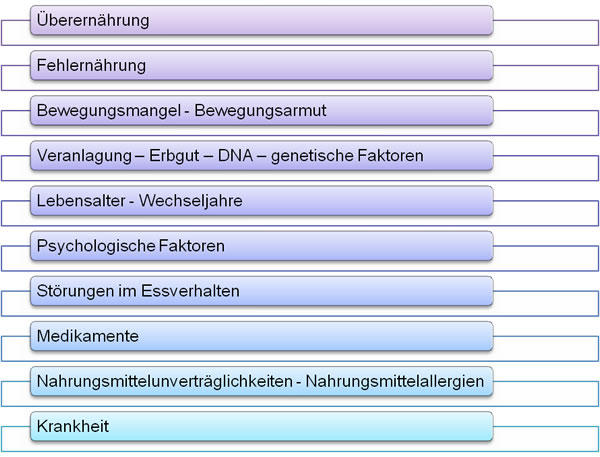 Die verschieden Faktoren von Übergewicht - www.ch-mobbing.ch - Winterthur
